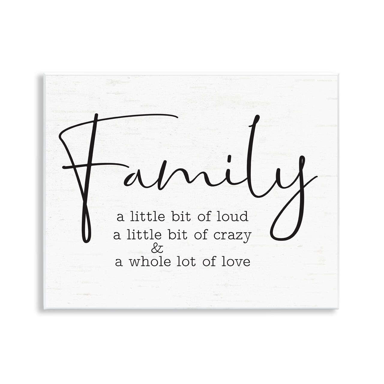 Stupell Industries Loud Crazy Love Family Wall Plaque Art Design by Lettered and Lined